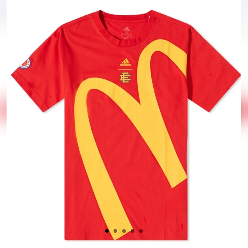 Adidas X McDonald's Red and Yellow Graphic T-Shirt, NWOT, 2XL Unisex